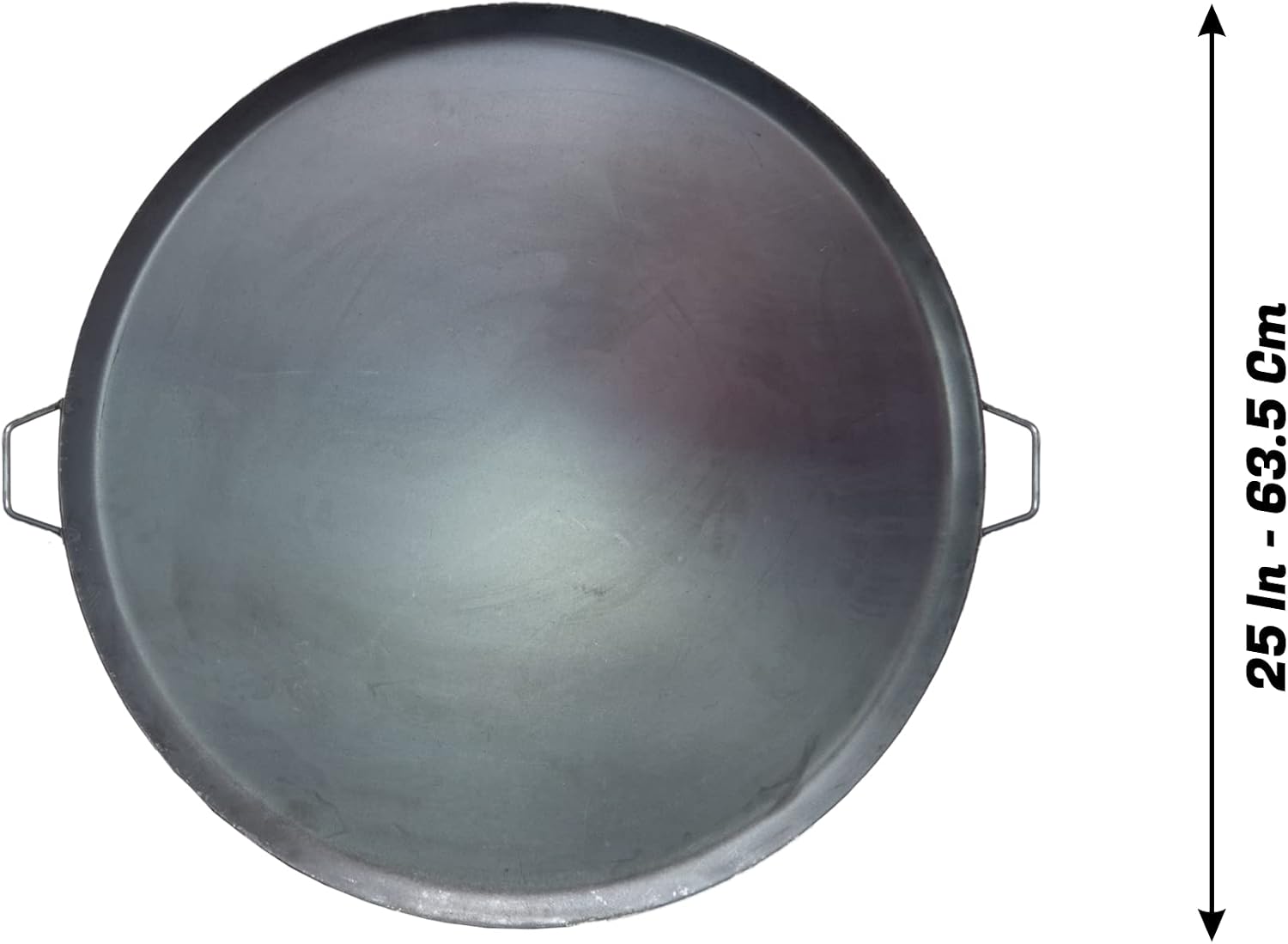 Fiesta Brands Extra Large Comal Para Tortillas Grandes Redondo for Tortillas y Quesadilla Carbon Steel Heavy Duty Metal Handle (25 In)