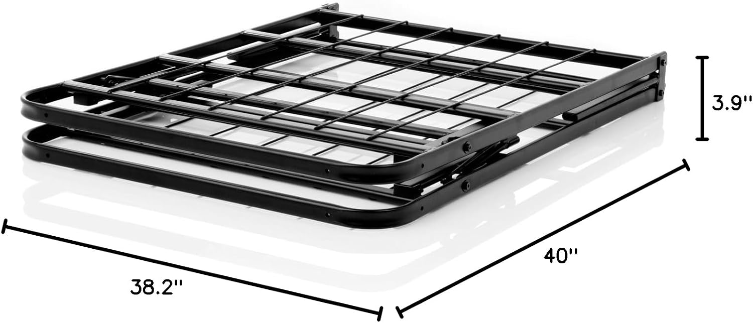 STRUCTURES Foldable Bed Base - Platform Bed Frame and Box Spring in One - Strong and Sturdy Support - Quiet Noise Free - Quick, Easy Setup - Twin XL