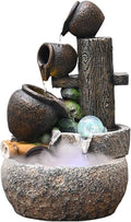Tabletop Fountain Waterfall Desktop Fountains Rockery and Flowing Water Ornaments Circulating Waterscape Decoration