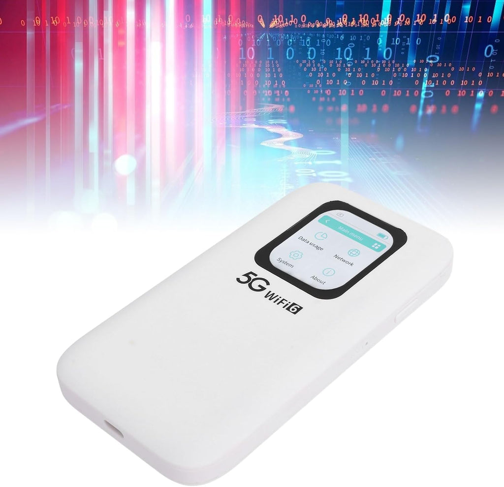 5G WiFi6 LTE Mobile Hotspot, 5G Router with Nano SIM Card Slot, Portable Internet Devices for Travel, 16 Users, 2.01 Inch Screen, for Secure Internet at Home Or Everywhere You