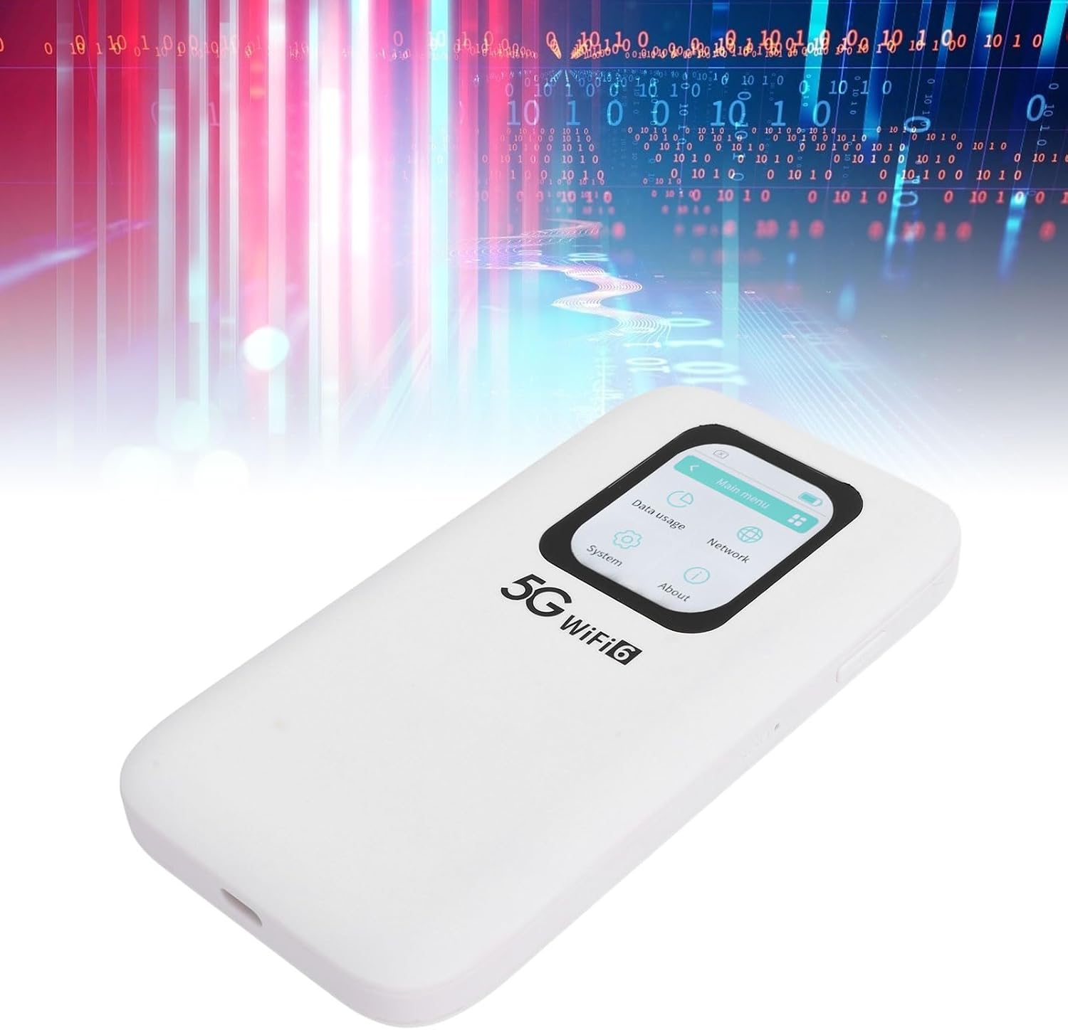 5G WiFi6 LTE Mobile Hotspot, 5G Router with Nano SIM Card Slot, Portable Internet Devices for Travel, 16 Users, 2.01 Inch Screen, for Secure Internet at Home Or Everywhere You