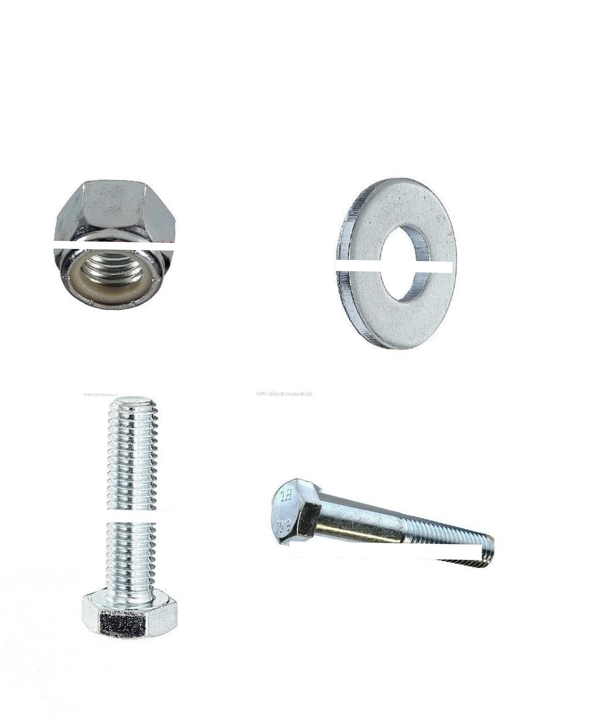New Metric Grade 10.9/8 Bolt NUT & Washer Assortment- KIT COARSE Thread Multi-Purpose Comprehensive Hardware Fastener Assortment Kit Cit00726Riv