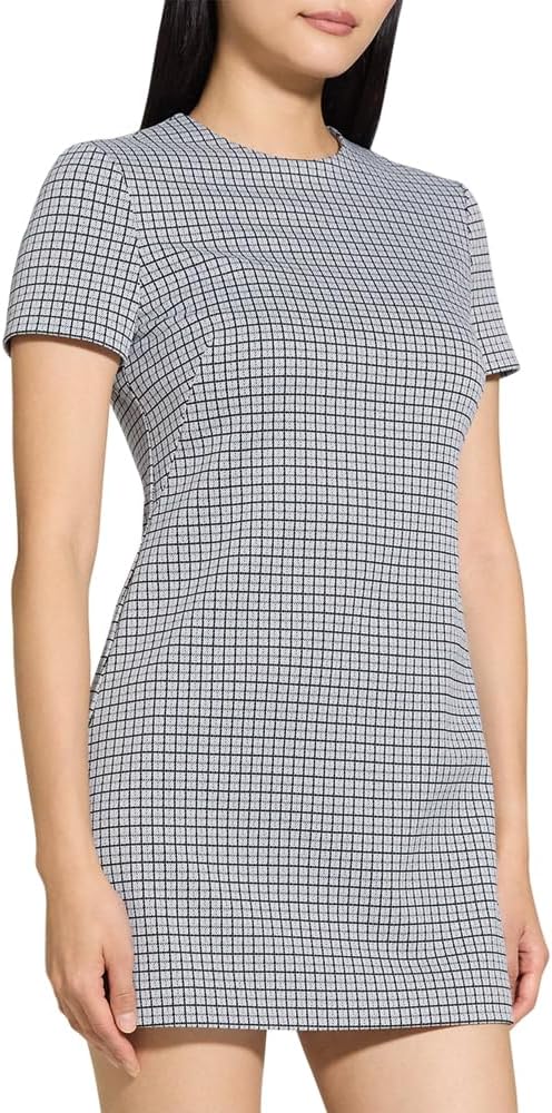 Theory Women's Grid A-line Mini Dress