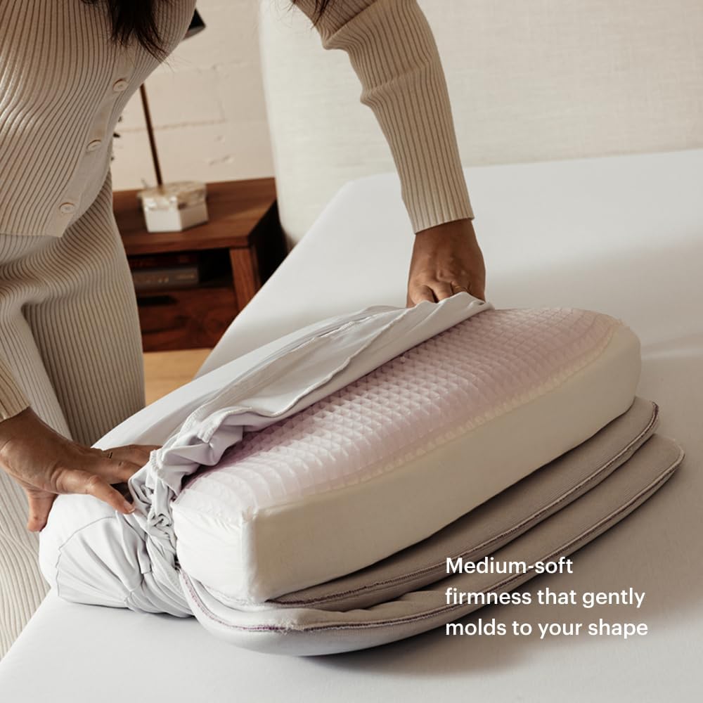 Purple DreamLayer Pillow - King Size, Multi-Layered GelFlex Grid & MicroAir Foam for Support & Pressure Relief - Customizable Height with Removable Foam Booster Layers