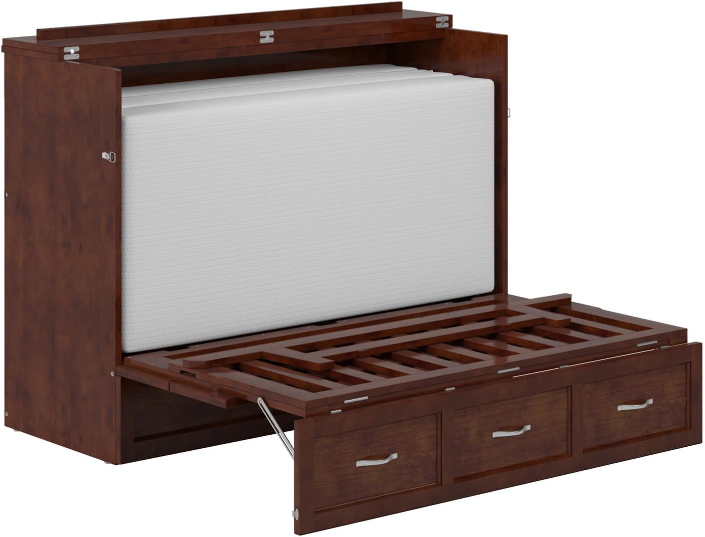 AFI Deerfield Murphy Bed Chest Full, Walnut
