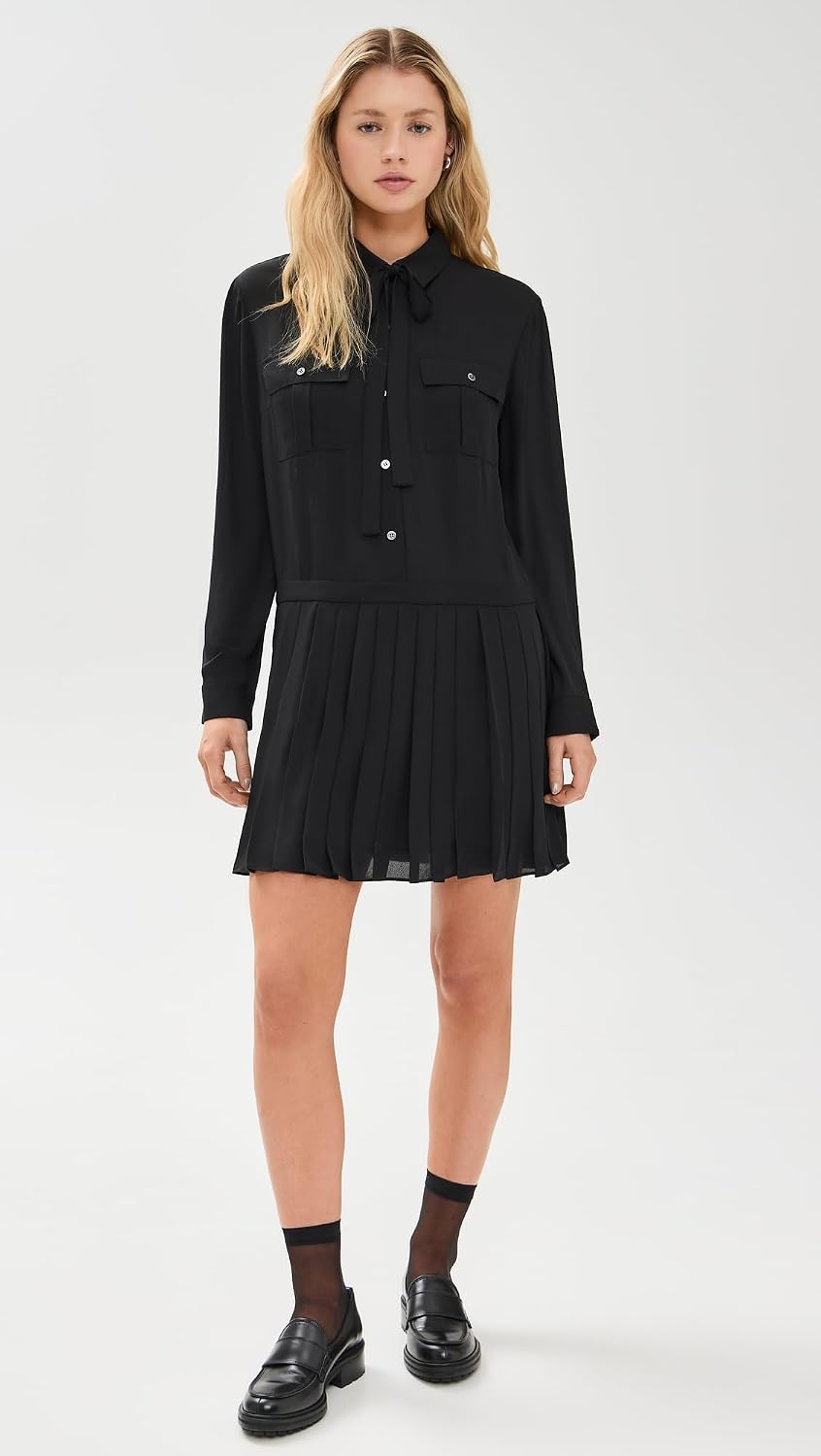 Theory Women's Pleated Skirt Mini Dress