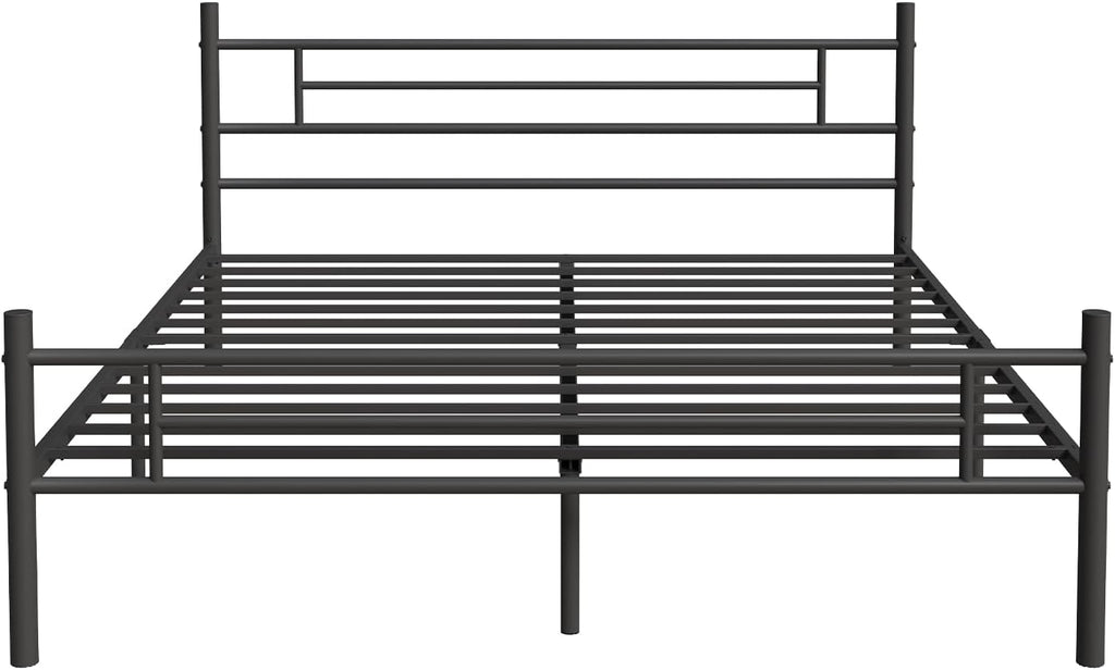 Novilla Queen Bed Frame with Headboard and Footboard, 14 Inch Metal Platform Bed Frame Queen Size, Large Storage Space, Strong Metal Slats Support, Mattress Foundation No Box Spring Needed