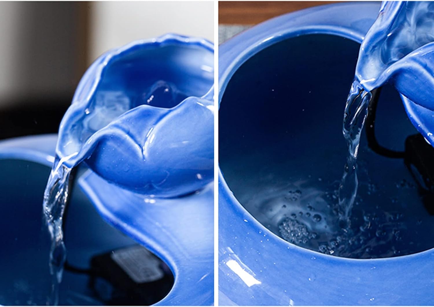 Desktop Fountain Ceramic Tabletop Water Fountain Feature Zen Tabletop Fountain for Indoor and Outdoor Home Decoration Table Desktop Office, L 7.6' x W 7.6' x H 5.9' Tabletop Fountain ( Color : ( Mug )