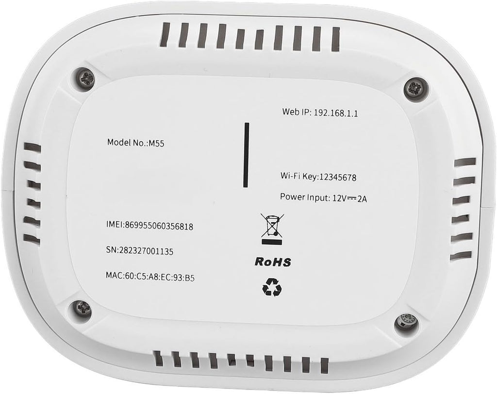 5G CPE Router, High Speed Dual Band 1800Mbps WiFi 6 Cellular Router with SIM Card Slot for Home Office ABS Material 106x84x205mm