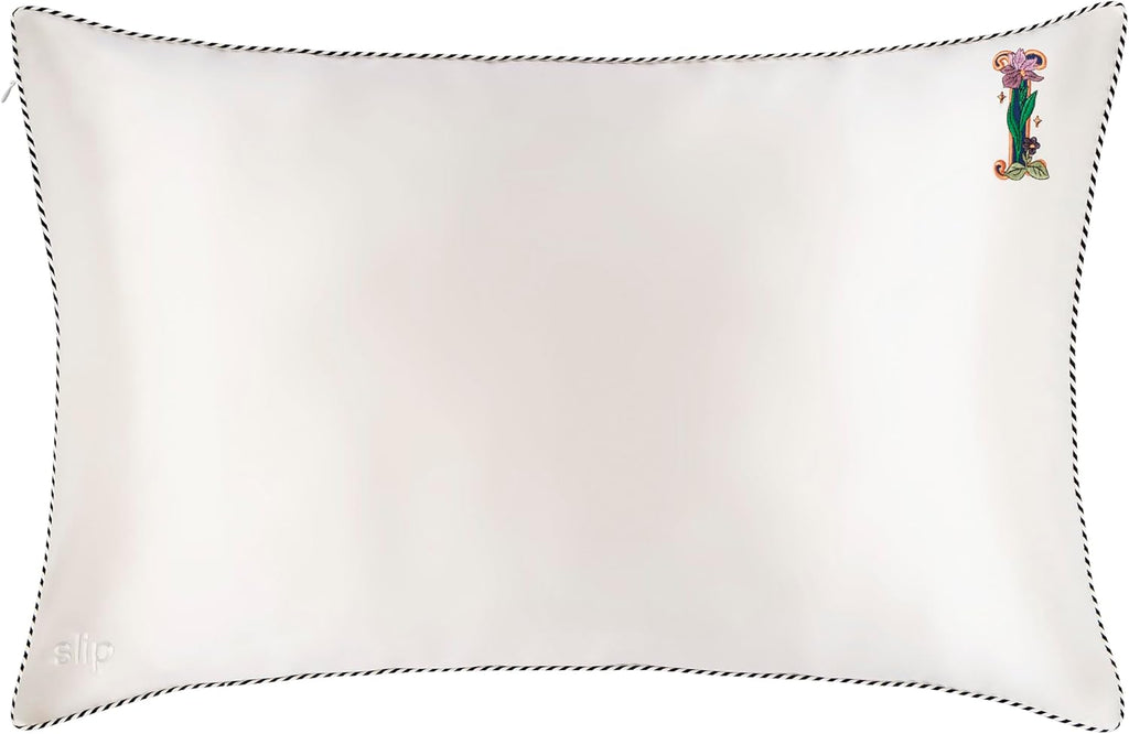 slip The Original Queen Pure Silk Pillow Case - 100% Pure 22 Momme Mulberry Silk - Queen Standard Size - Anti-Aging, Anti-BedHead, Anti-Sleep Crease, Initial Collection: Letter I (20' x 30')