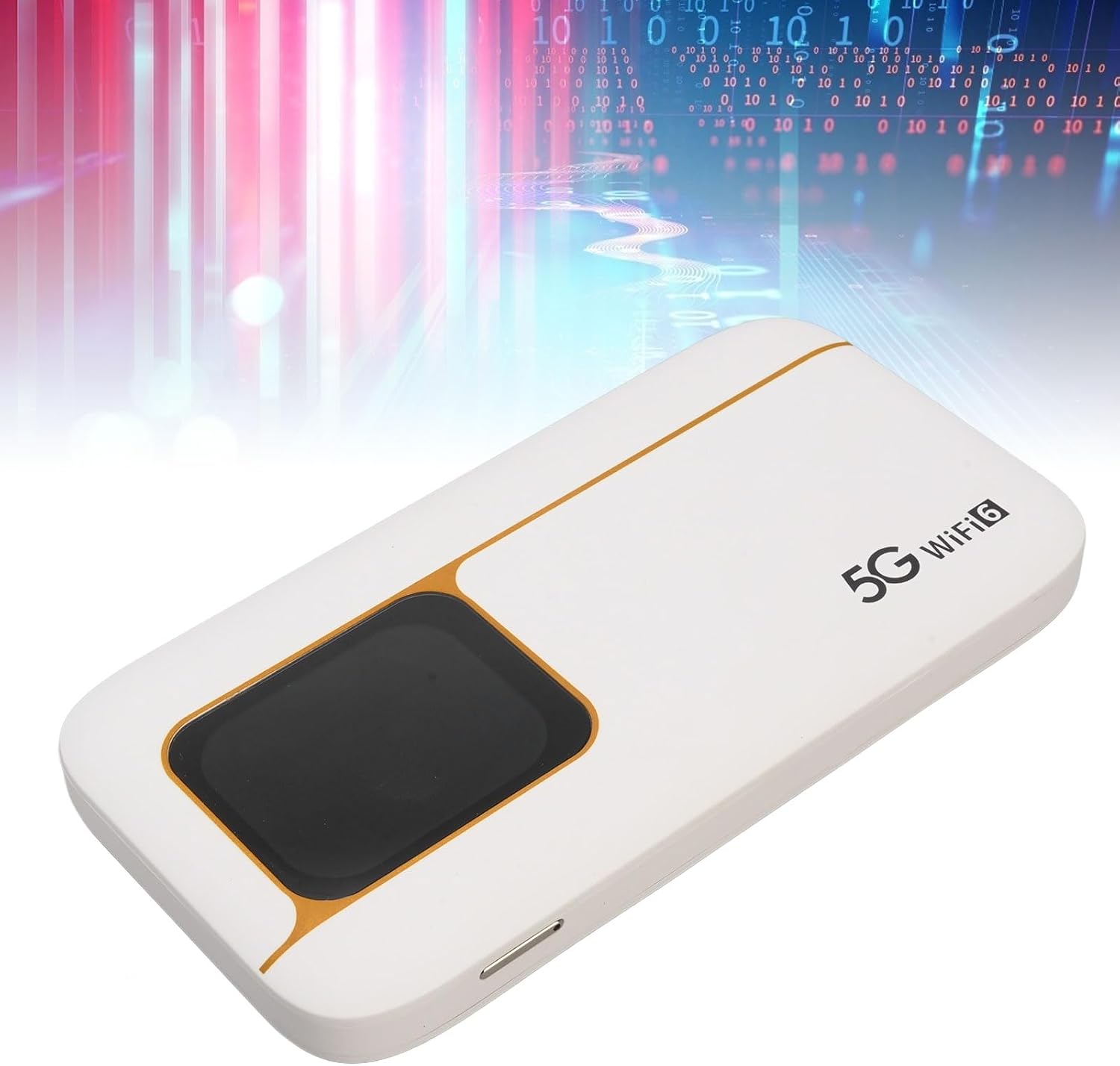 XUMIUZIY 5G WiFi 6 Mobile Hotspot, Portable 5G Cellular Router with Sim Card Slot, 2.77Gbps NR Rate, 16 Connected Devices, 7100mAh Battery, Portable WiFi Device for Travel