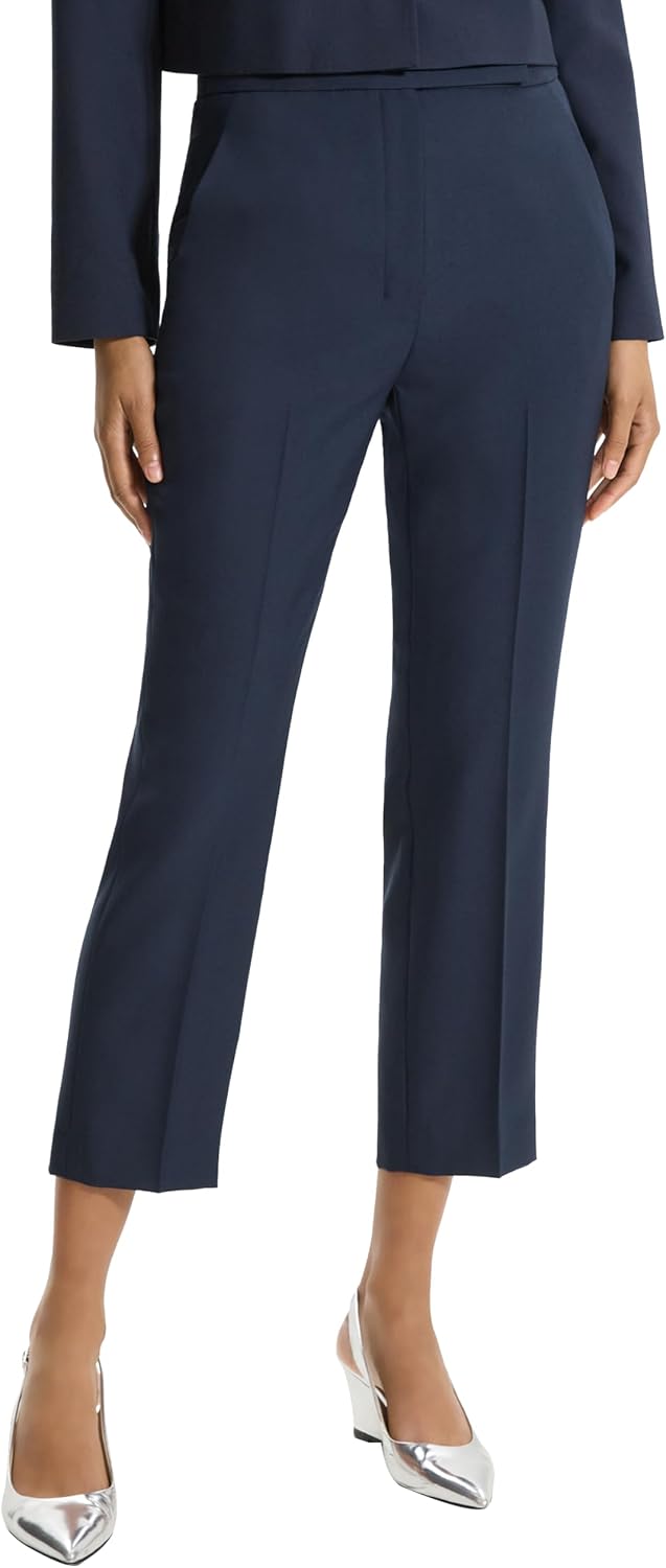 Theory Women's High Waist Slim Crop Pant
