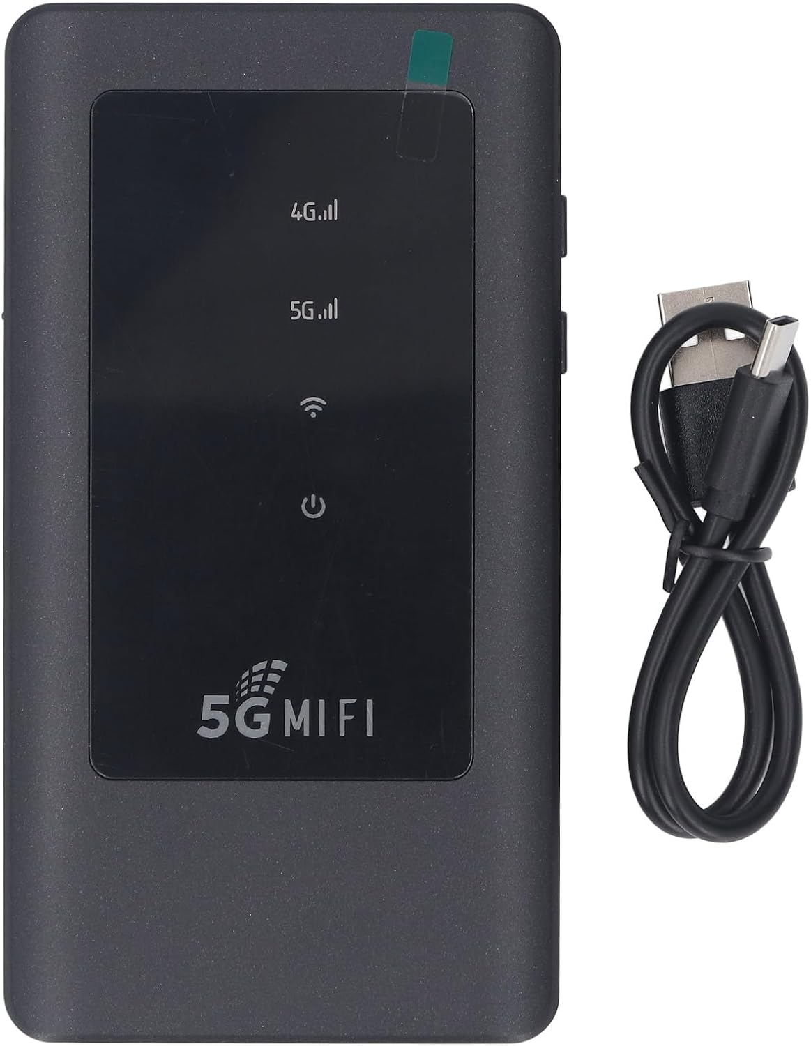 Vikye Portable WiFi Hotspot, 5G WiFi6 2.77Gbps Mobile Router with Nano SIM Card Slot, for Travel Supports 16 Devices USB C Power, Black