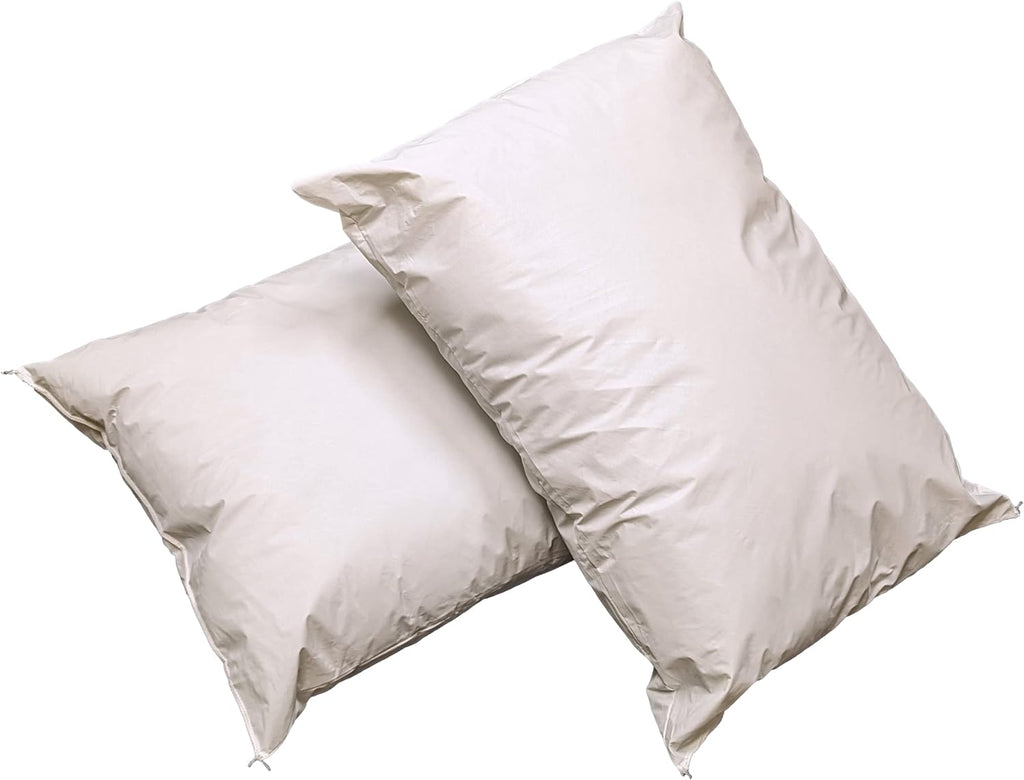 12 Pack MediCheck White Vinyl Covered Bed Pillows - Wipeable Easy Clean - Soft Low Profile Non-Fluffy Support - 20 in x 26 in