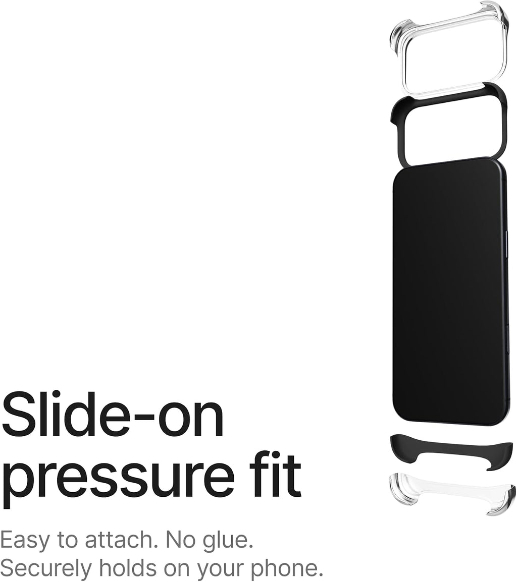 Arc Pulse Compatible with iPhone 17 Pro Max Phone Case (2025), Minimalist Protective Shock Absorption Aerospace Grade Aluminum Shells + Elastomer Inlays Easy Fit 6.9 inch Gold