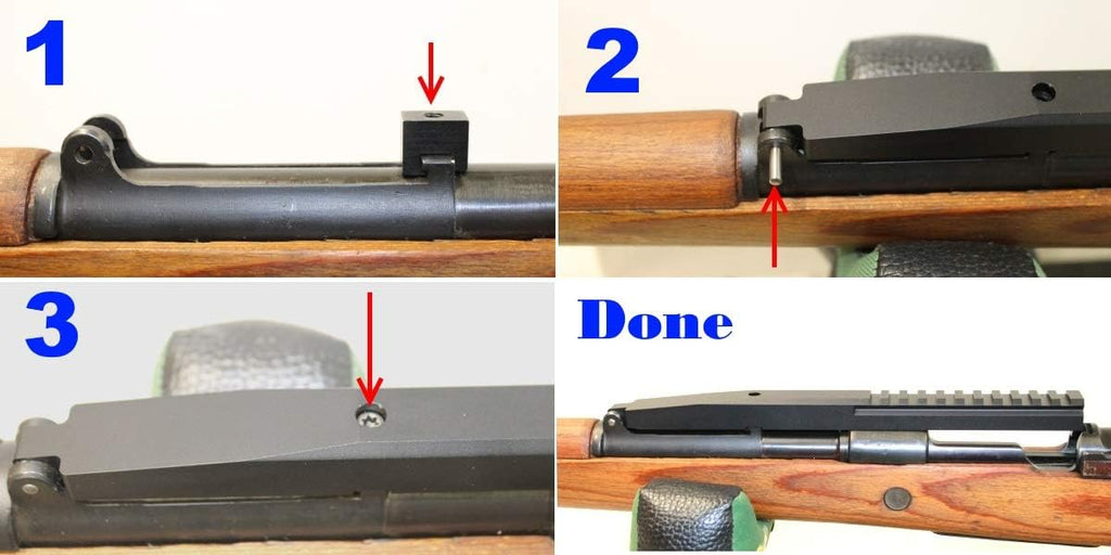 BadAce No Drill Picatinny Rail Low-Profile Full-Length Scope Mount for Mauser K98k Gen 3