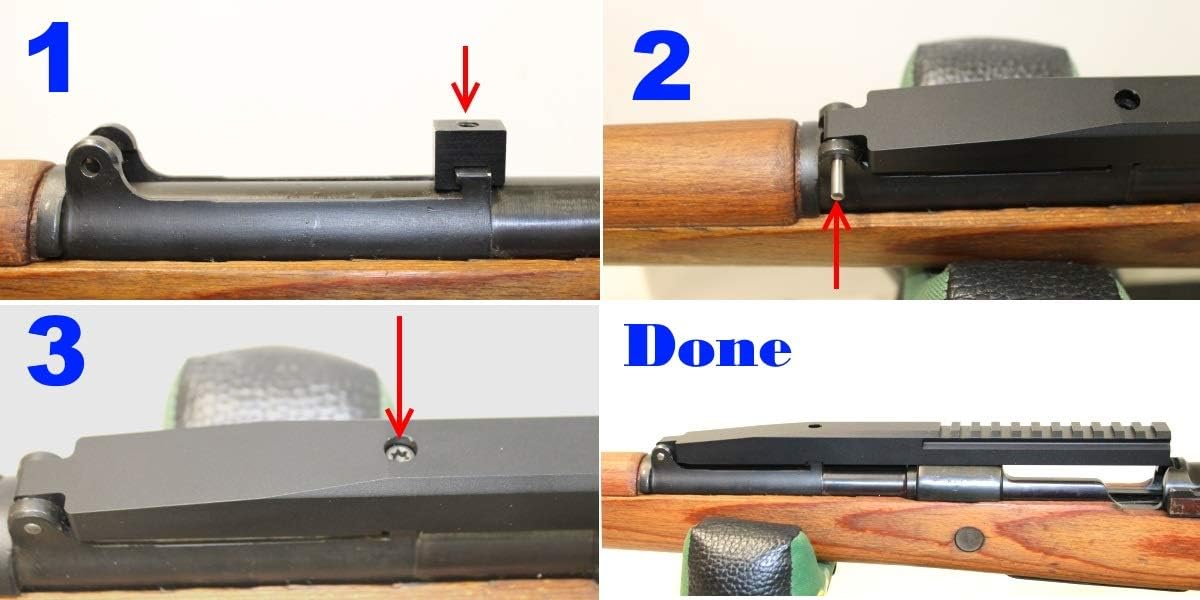 BadAce No Drill Picatinny Rail Low-Profile Full-Length Scope Mount for Mauser K98k Gen 3