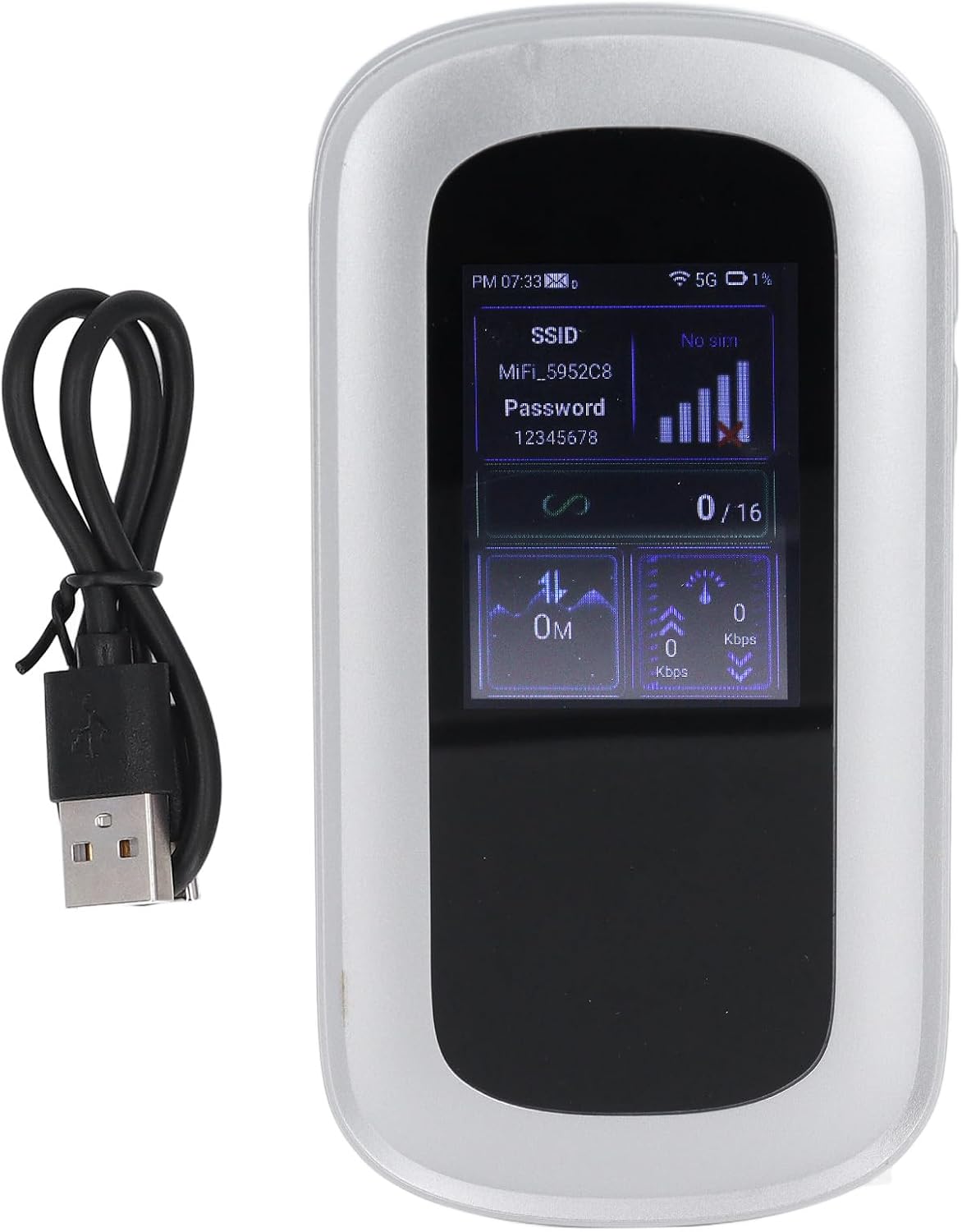 5G 6 Mobile Hotspot, Support 16 Devices 300Mbps Unlocked Internet Router Devices with SIM Card Slot, Travel Hotspot for Travel Camping Security Camera
