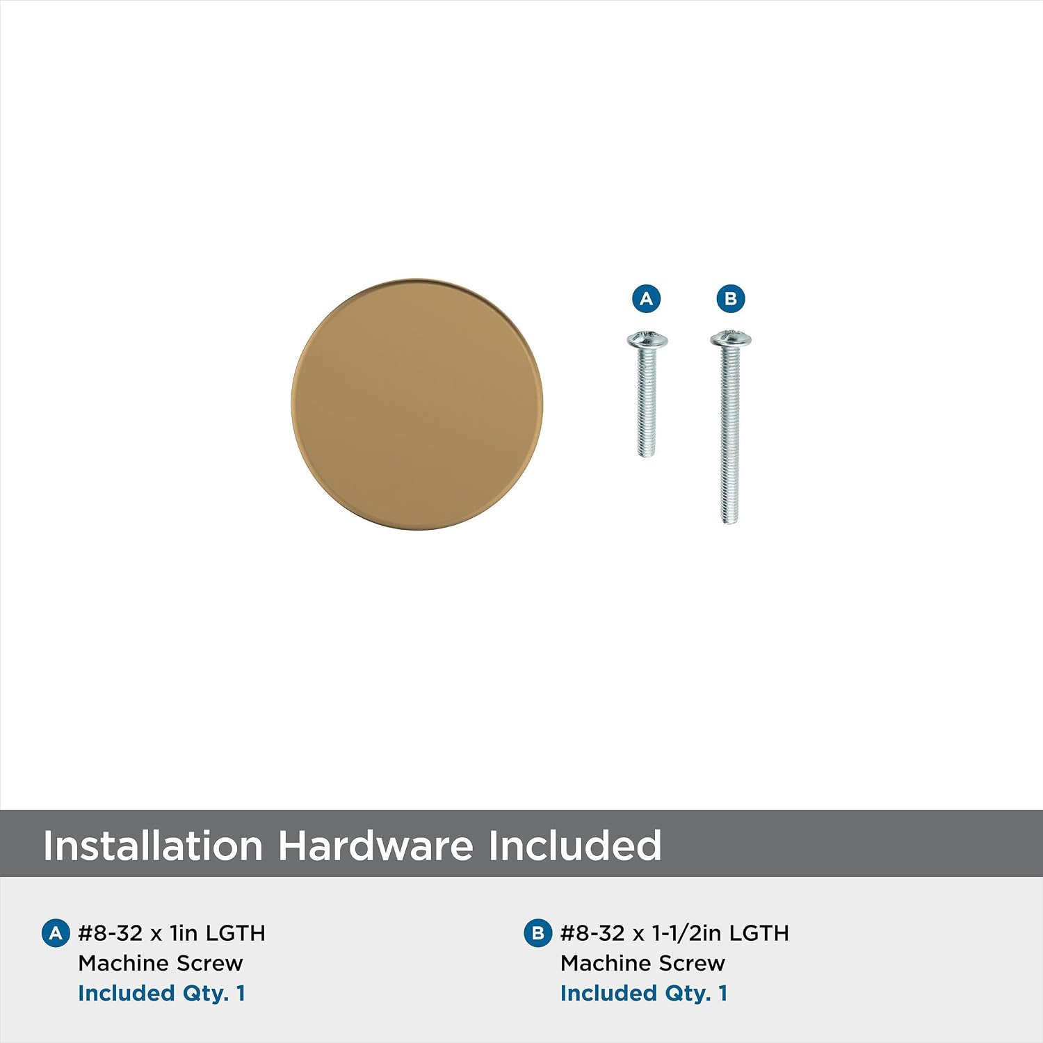 Amerock Versa 1-3/8 inch (35mm) Diameter Champagne Bronze Cabinet Knob - 25 Pack