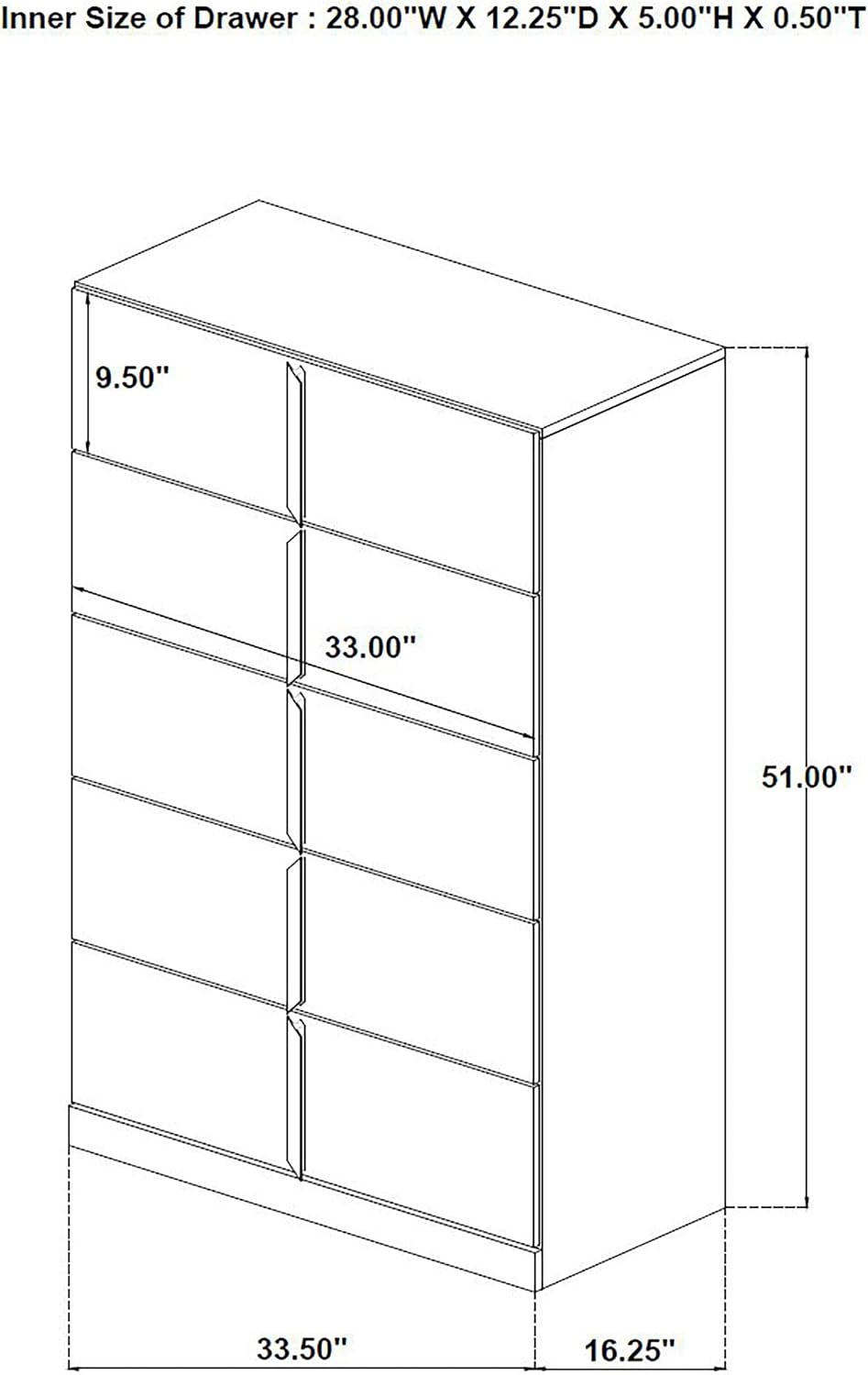 Coaster Home Furnishings - INES - Wood - 5-Piece Bedroom Set with Upholstered Bed and Flat Drawer Fronts - Bedroom - Queen Size - White High Gloss and Navy - 223091NVYQ-S5