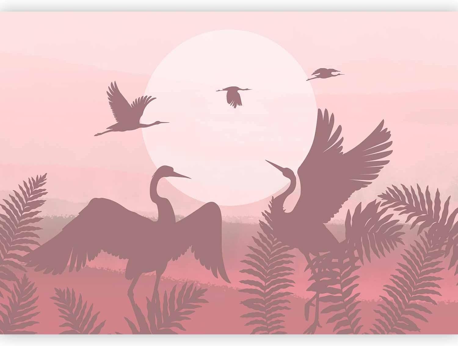 artgeist Premium Wall Mural Nature 157x110 in - Non-Woven Wallpaper Fleece Wall Decor Photo Print Picture Image Design Home Mural Crane Birds Landscape g-C-10093-a-c