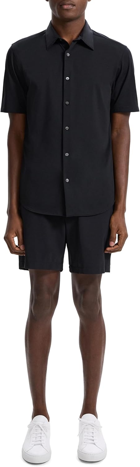 Theory Men's Irving Short Sleeve in Structure Knit