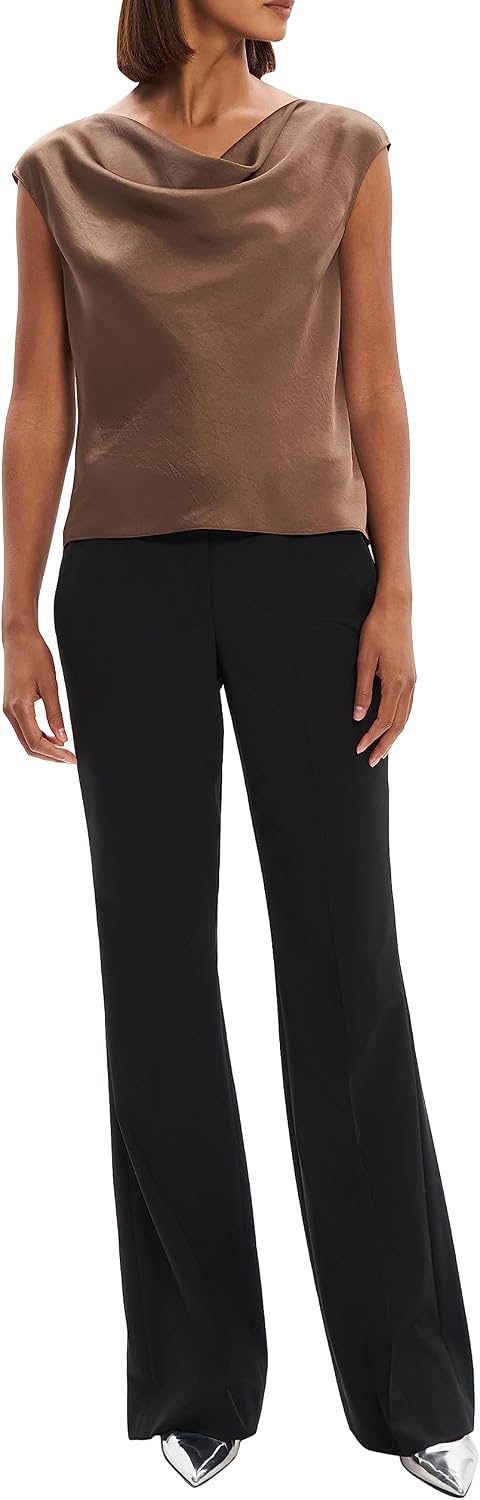 Theory Womens Short Sleeve Cowl TopBlouse