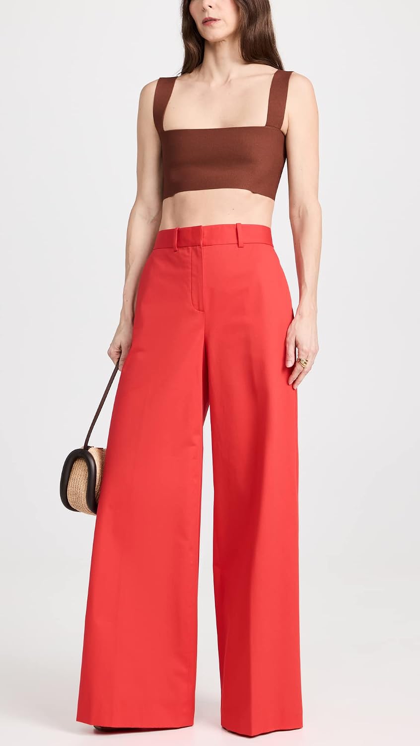 Theory Women's High-Waisted Chino Wide Trouser