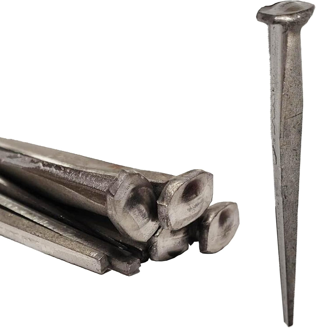 1.5'- CLINCH ROSE HEAD Nails - Metallic Color - Antique rustic restoration accent nails for hanging, furniture, cabins, shutters, flooring – Decorative clavos nails – Distinct SQUARE HEAD Nail 1.5 in