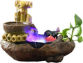 Indoor Water Fountain Tabletop Fountains Indoor Desktop Fountain Ornaments Office Landscaping Flowing Water Fountain Atomizing Humidifier Micro-Landscape Home Decorations Meditation Fountain