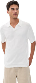 Theory Men's Brenan Johnny Collar Polo in Fine Bilen