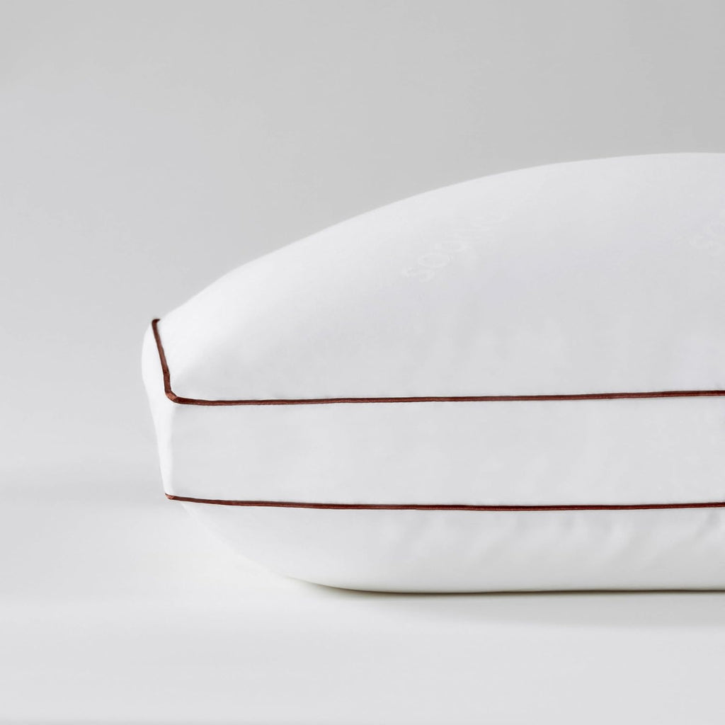 Saatva Latex Pillow - Standard Loft (4' - 5') - Hypoallergenic Pillow with Shredded Latex Core - Breathable - Machine Washable Organic Cotton Cover - King (34'x18') 1 Pack