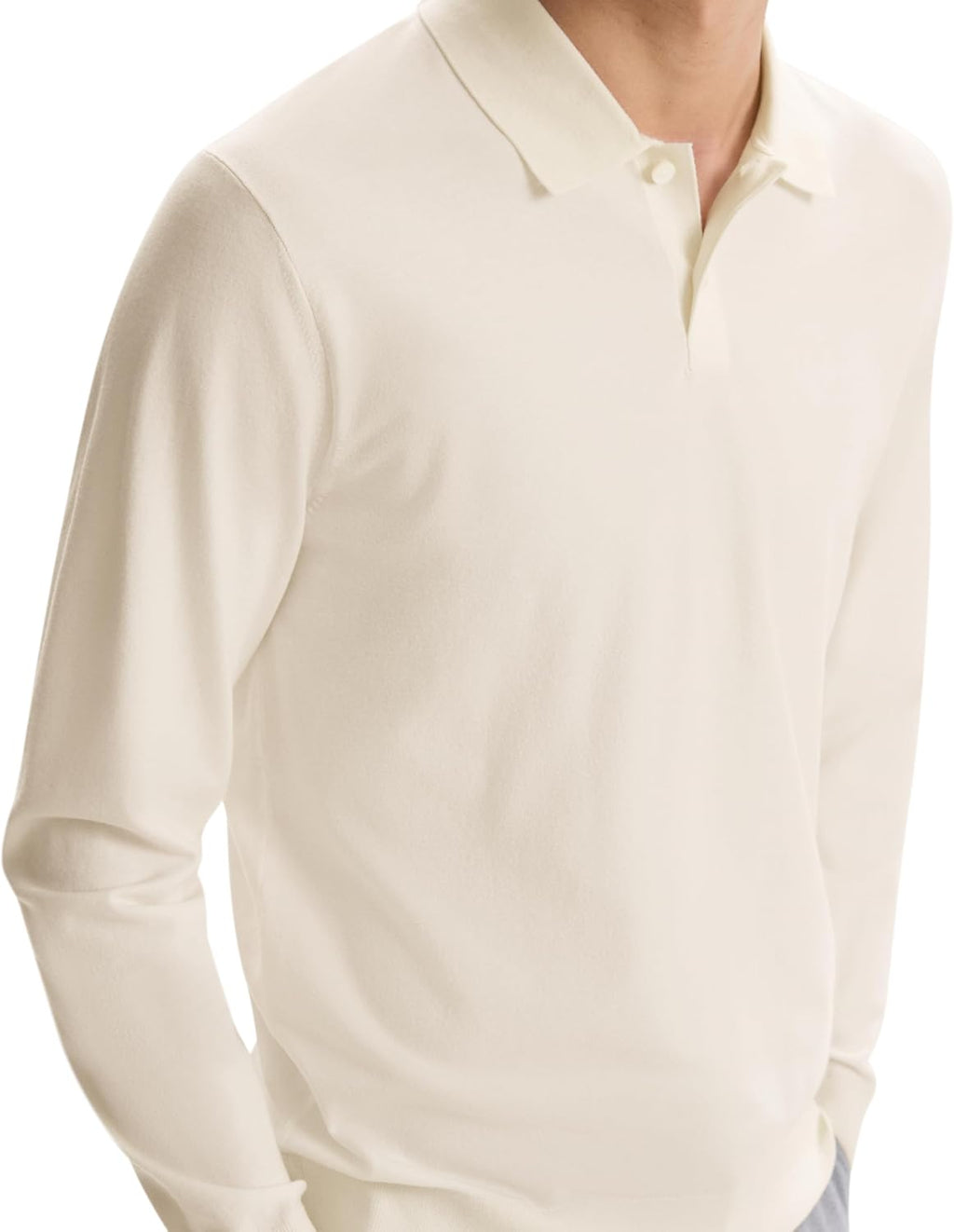 Theory Men's Goris Polo Long Sleeve in Light Bilen