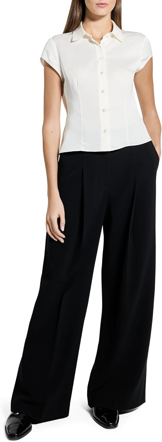 Theory Women's Cap Sleeve Blouse