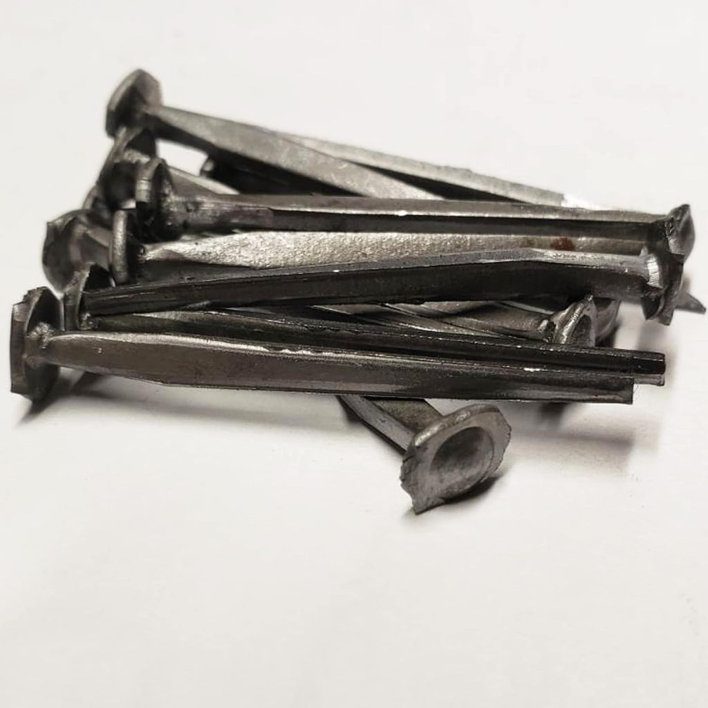 1.5'- CLINCH ROSE HEAD Nails - Metallic Color - Antique rustic restoration accent nails for hanging, furniture, cabins, shutters, flooring – Decorative clavos nails – Distinct SQUARE HEAD Nail 1.5 in