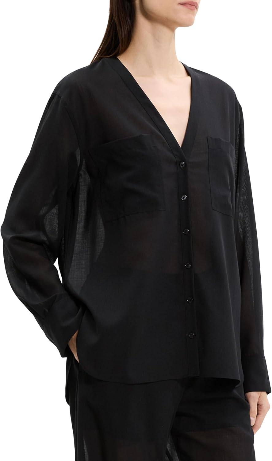 Theory Women's Os Nc Pkt Shirt