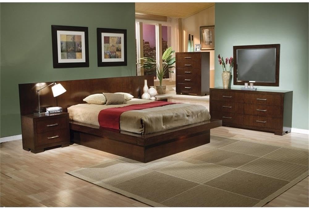 Coaster Jessica California King Bed 5-Piece Set, Cappuccino