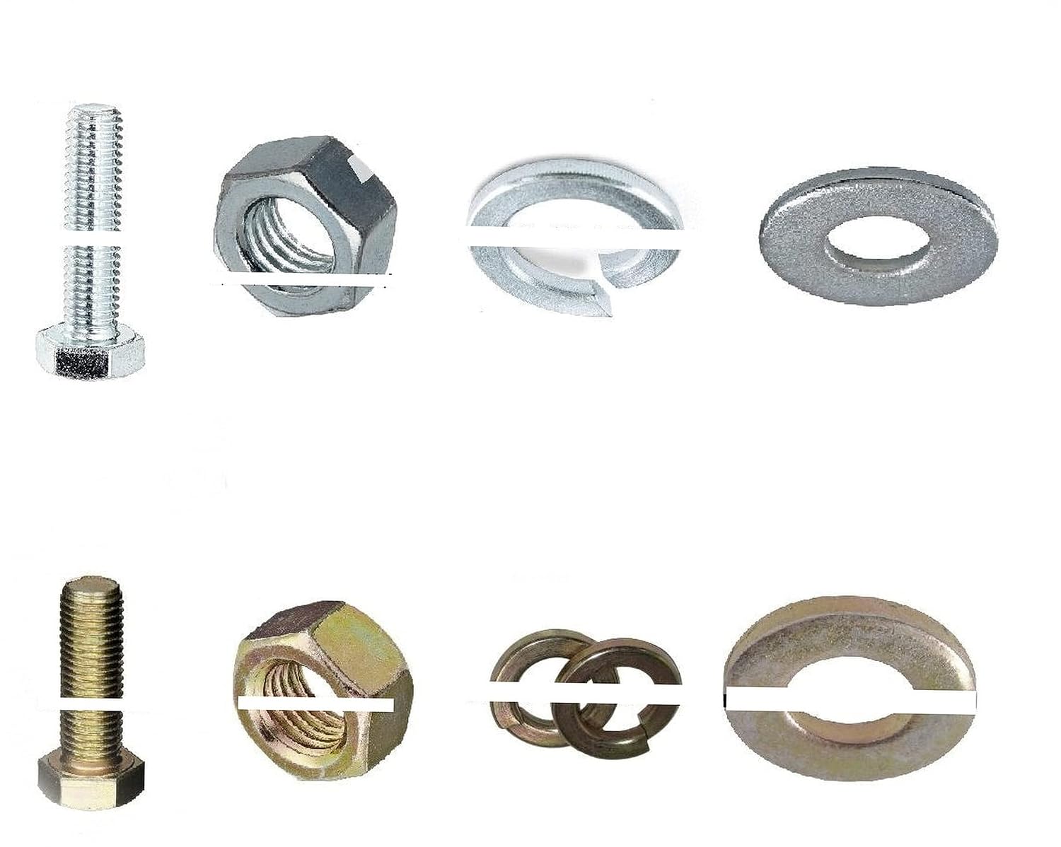 Grade 8 HOMEOWNER NUT,Bolt & Washer Assortment-KIT 1560 Metric & INCH Fasteners Multi-Purpose Comprehensive Hardware Fastener Assortment Kit Cit00602Riv