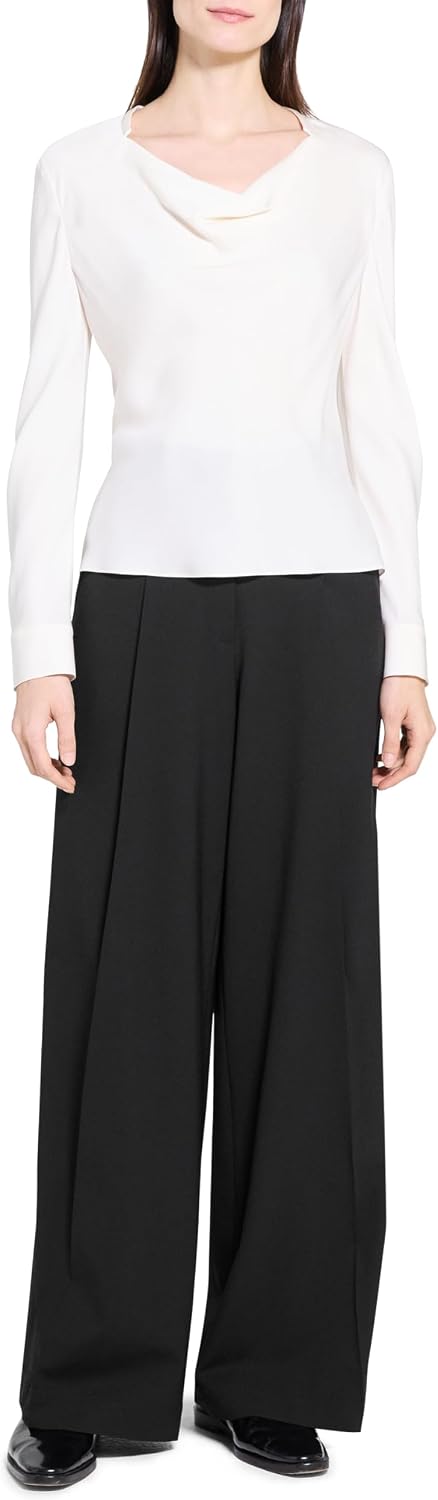Theory Women's Silk Cowl Blouse