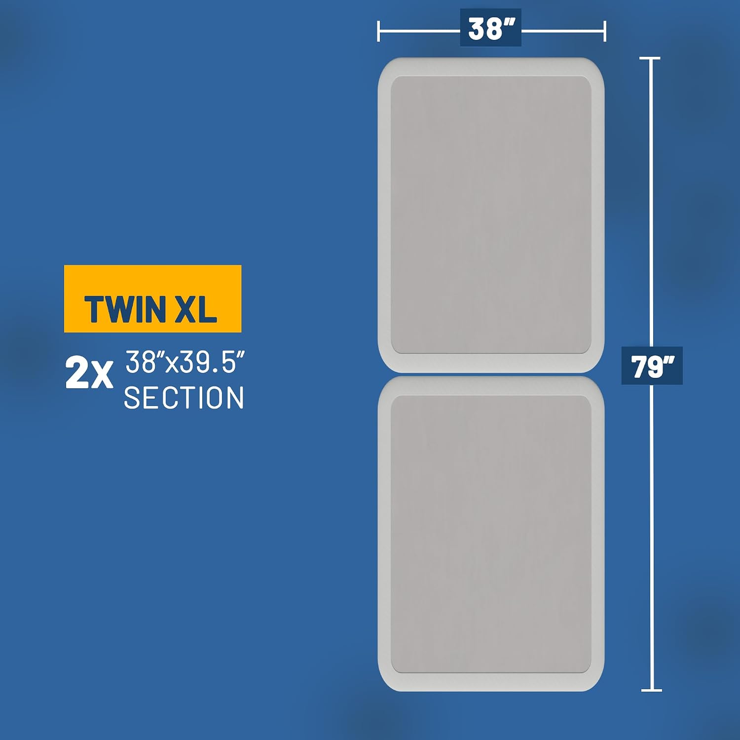 Greaton, Box Spring Bed Base Twin XL Size, 2-Inch Wood Mattress Foundation - Amish Made in USA – Quiet Noise Free, 2-Pieces Under Mattress-Support BoxSpring, Fully Assembled, White