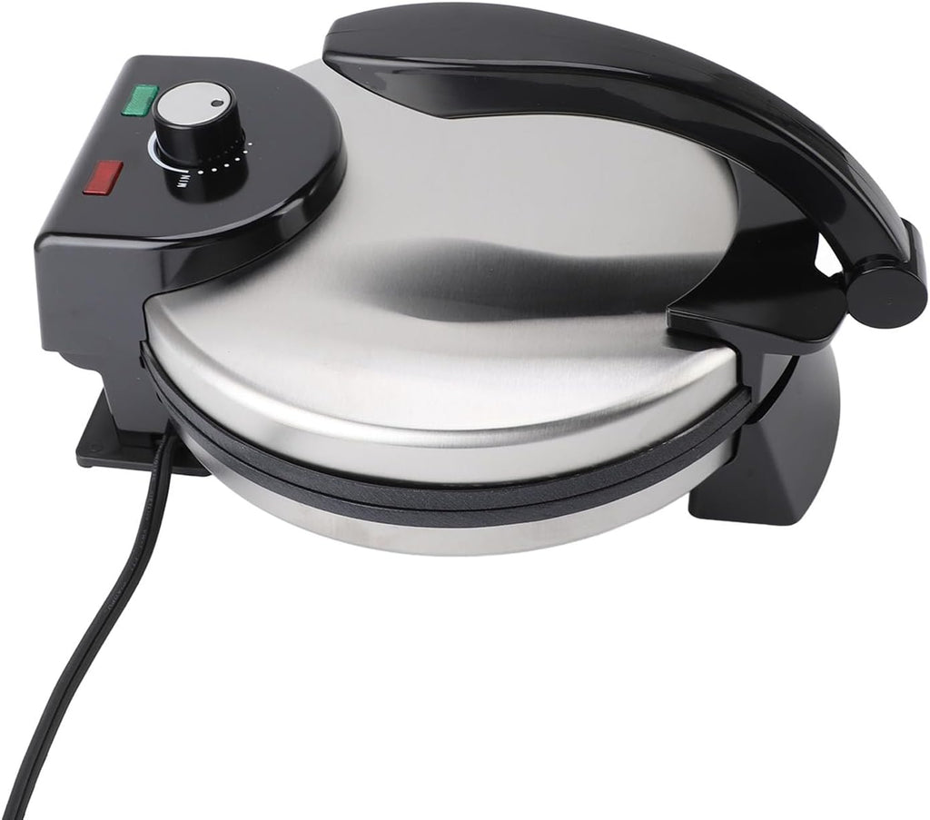 Asixxsix Roti Maker, 1100W 10inch Multipurpose Tortilla Press, Adjustable Temperature Control Non Stick Electric Tortilla Maker to Make Indian Chapati, Tortilla, Roti, Quesadilla