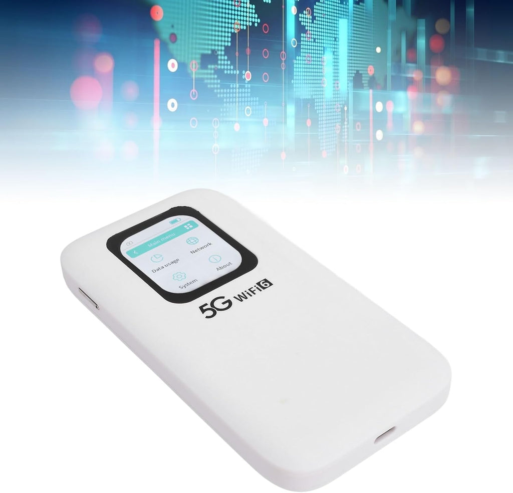 5G WiFi6 LTE Mobile Hotspot, 5G Router with Nano SIM Card Slot, Portable Internet Devices for Travel, 16 Users, 2.01 Inch Screen, for Secure Internet at Home Or Everywhere You