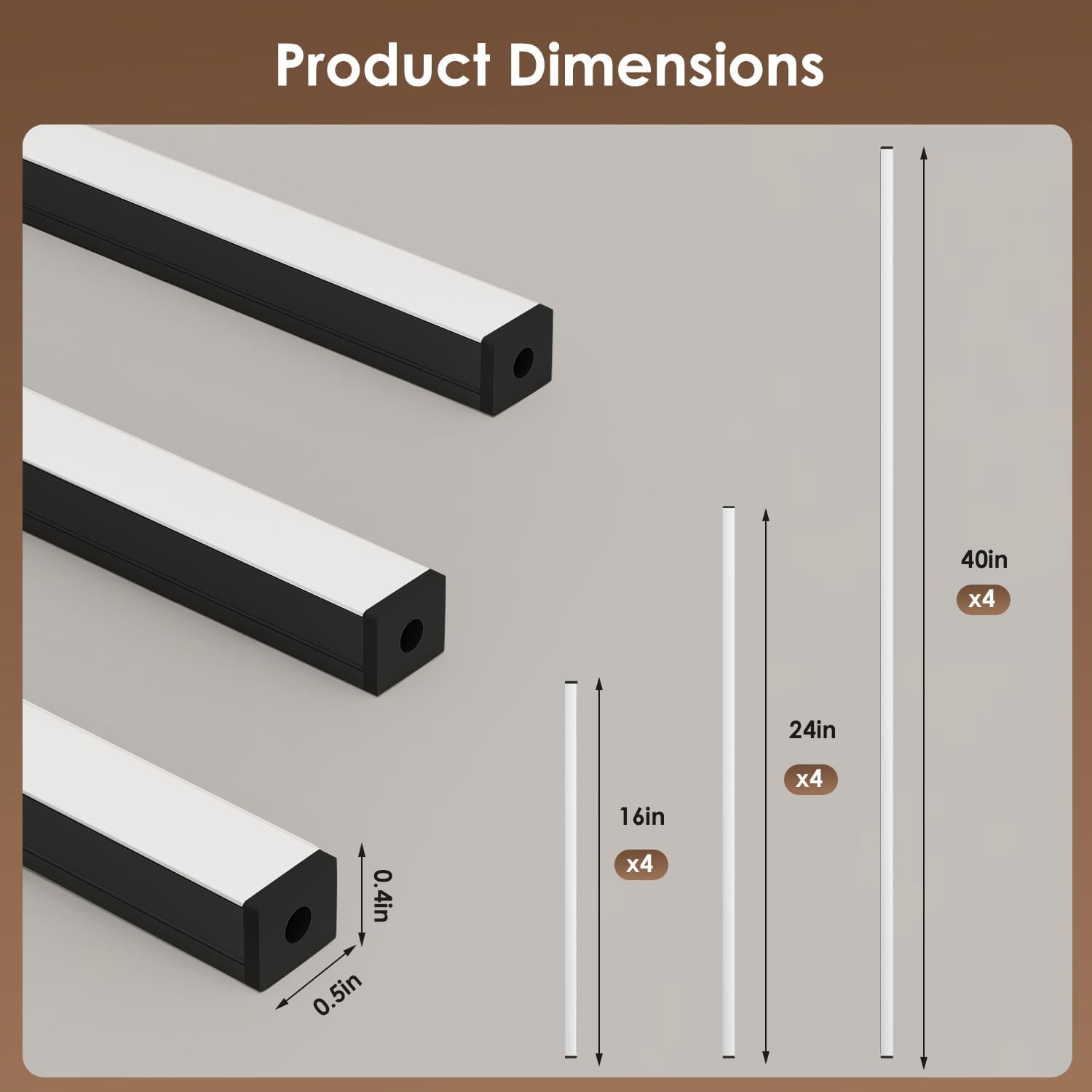 LED Recessed Lighting Kit Self-Adhesive LED Strip Lights for Interior Wood Slat Wall. Dimmable 3000K Wall Panel Lamps with Touch Control for Stairs & Home Decor(Black)