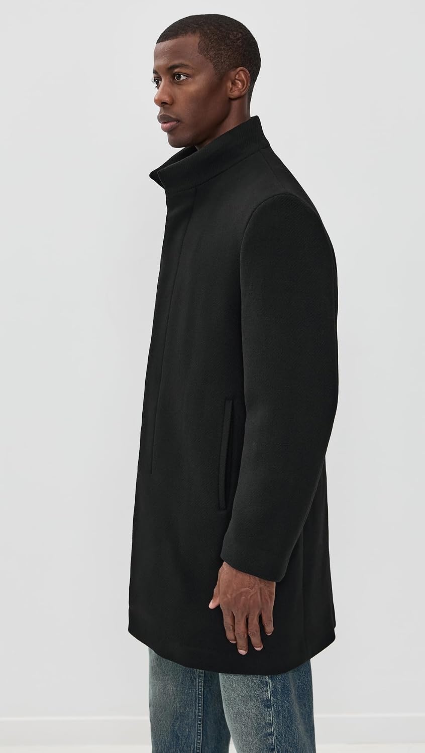 Theory Men's Belvin Coat in Textured Wool Blend Melton