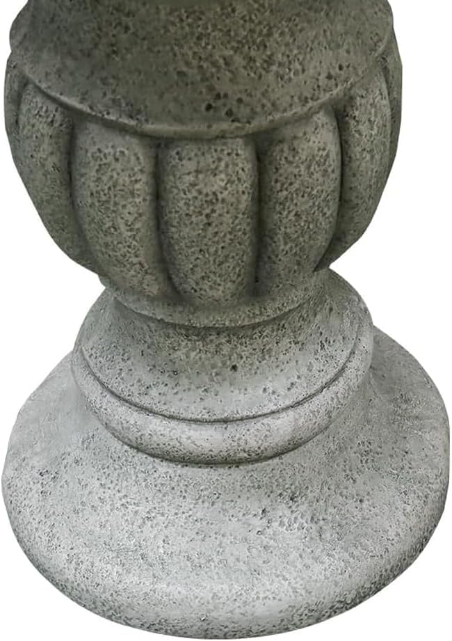 39.3' H Outdoor Floor Water Fountain, 3-Tiers Concrete Water Fountain with Submersible Electric Pump - Garden Cascading Waterfall for Yard Patio Lawn Home Decor