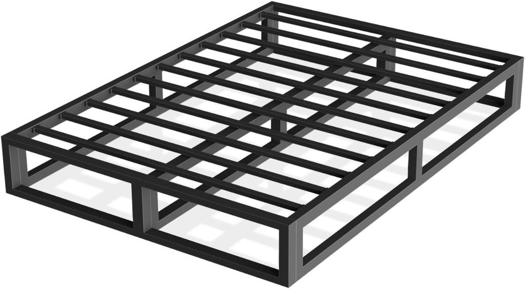 Bilily 6 Inch California King Bed Frame with Steel Slat Support,Low Profile King Metal Platform Bed Frame Support Mattress Foundation,Heavy Duty,No Box Spring Needed,Easy Assembly,Noise Free