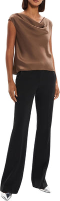 Theory Womens Short Sleeve Cowl TopBlouse