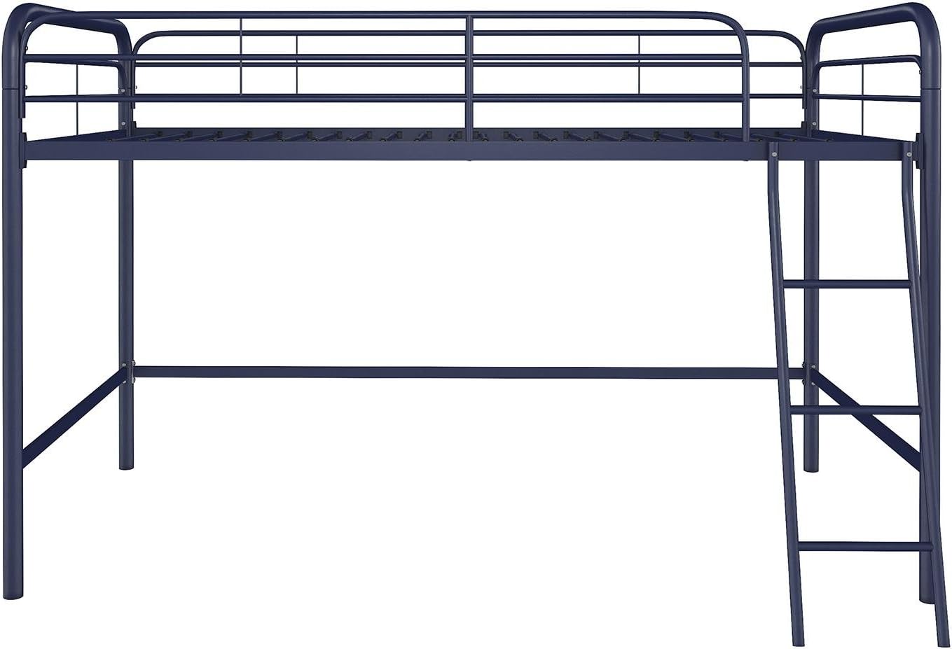 DHP Jett Junior Twin Metal Loft Bed, Navy