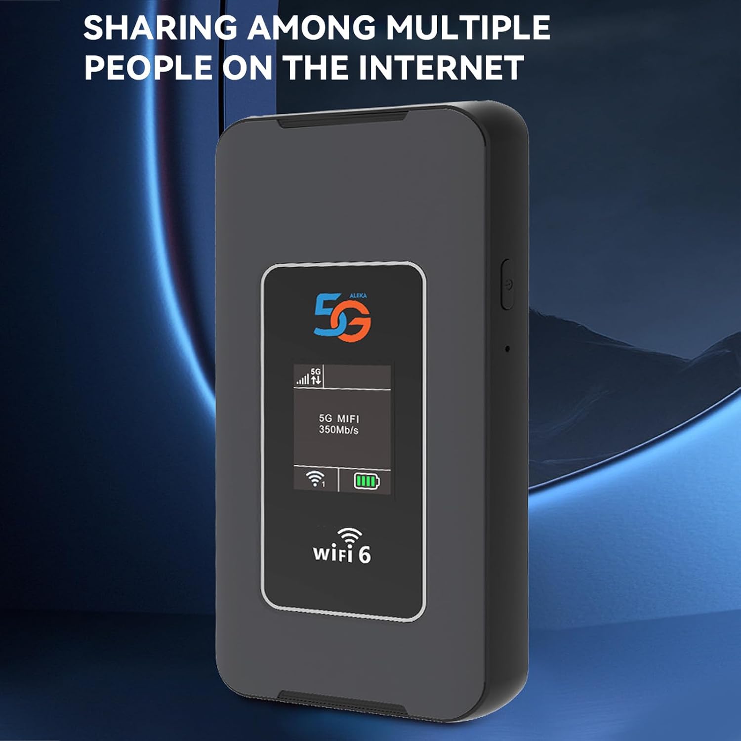 Portable 5G WiFi Hotspot, Portable WiFi Hotspot Mobile Router with 8000mAh Battery and SIM Card Slot, High Speed Mobile Device Connect Up to 32 Devices for