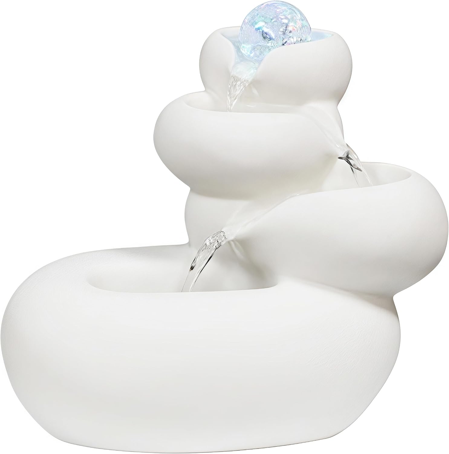 Tabletop Water Fountain Indoor - Water Fountain Decor for Attract Wealth, Suitable for Yoga, Study, Tea, Living Room, Feng Shui Decor & Gifts, Chinese Decor & Gifts, Chinese New Year Decor (Small)